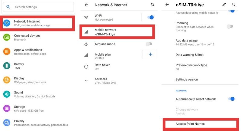 Android Netzwerk & Internet Einstellungen